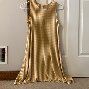 Yellow and white stripped dress from old navy!
